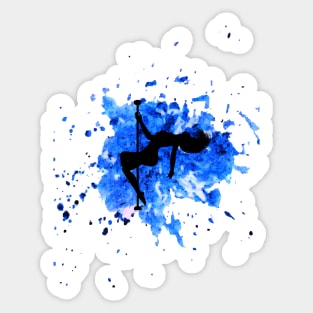 Blue Splash - Poledance art Sticker